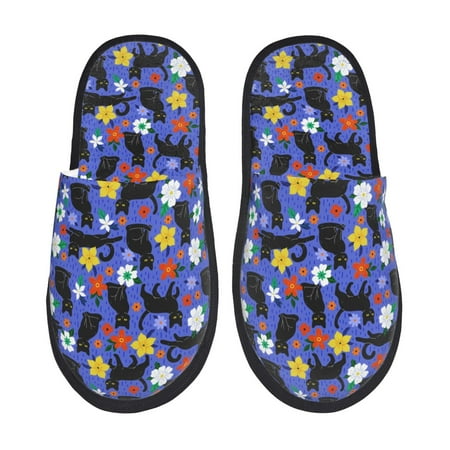 Fuzoiu Black Cats And Flowers Print Unisex Furry Slippers Plush Indoor Shoes Trendy House Slippers Anti-Skid EVA Sole House Shoes for Home Office and Travel -Medium
Fuzoiu Black Cats And Flowers Print Unisex Furry Slippers Plush Indoor Shoes Trendy House Slippers Anti-Skid EVA Sole House Shoes for Home Office and Travel -Medium
