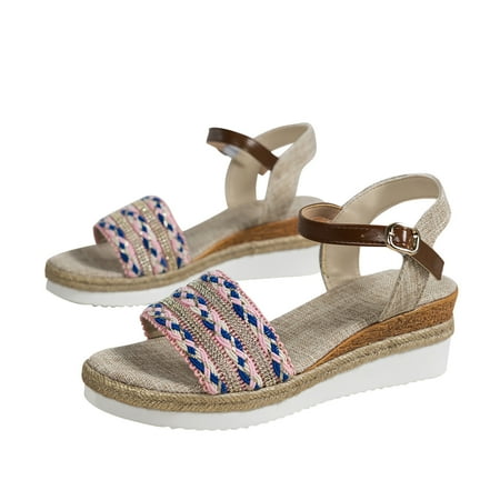 Itsun Wedge Sandals for Women Women s New Summer Plus-size Casual One-line Platform Sandals With Wedge Heels Pink
Itsun Wedge Sandals for Women Women s New Summer Plus-size Casual One-line Platform Sandals With Wedge Heels Pink