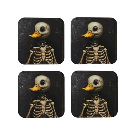 Leather Coasters with Heat-resistant for Drinks Duck Bones Cup Coasters Cup Pad Mat for Tabletop Protection Coffee Table Office Desk and Housewarming Gift
Leather Coasters with Heat-resistant for Drinks Duck Bones Cup Coasters Cup Pad Mat for Tabletop Protection Coffee Table Office Desk and Housewarming Gift