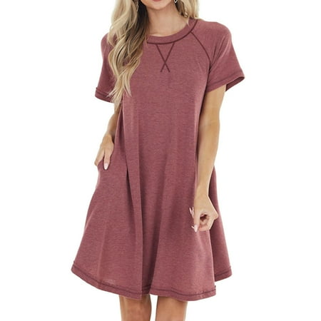 Saodimallsu Womens Short Sleeve Dress Casual Loose Fit Nightgowns Oversize Swing Dresses
Saodimallsu Womens Short Sleeve Dress Casual Loose Fit Nightgowns Oversize Swing Dresses