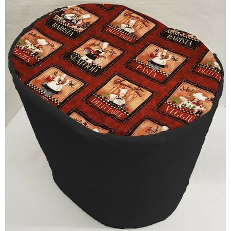 Canvas Fat Bistro Chefs Cover Compatible with Keurig Coffee Brewing Systems (Black, All Elite Models, All Select Models, All Classic Models, K40/B40, K45/B45, K50/B50, K55, K60/B60, K65, K140/K145)
