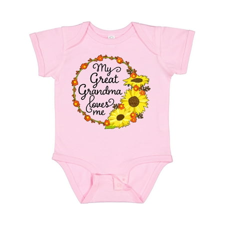 Inktastic My Great Grandma Loves Me with Sunflower Wreath Gift Baby Boy or Baby Girl Bodysuit
Inktastic My Great Grandma Loves Me with Sunflower Wreath Gift Baby Boy or Baby Girl Bodysuit