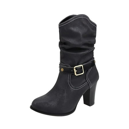 Jikolililili Women Shoes Fashion Belt Buckle Solid Color Anti-Skid Square High Heels Casual Warm Wear-Resistant Slip-On Fleece Cowboy Boots Christmas 2022 Deals Clearance
Jikolililili Women Shoes Fashion Belt Buckle Solid Color Anti-Skid Square High Heels Casual Warm Wear-Resistant Slip-On Fleece Cowboy Boots Christmas 2022 Deals Clearance