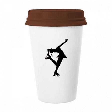

Outline Sport Female Dance Skating Mug Coffee Drinking Glass Pottery Cerac Cup Lid