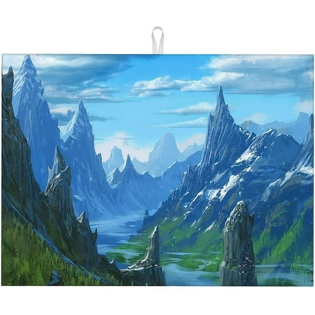 Mountain Dish Drying Mat For Kitchen Counter Large Absorbent Dish Drainer Super Absorbent Microfiber Dish Drying Pad 18x24 Inch
Mountain Dish Drying Mat For Kitchen Counter Large Absorbent Dish Drainer Super Absorbent Microfiber Dish Drying Pad 18x24 Inch