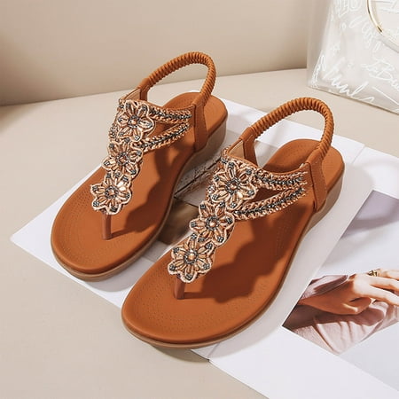 UMfun Summer Sandals For Women Flat Slip On Sandals Crystal Roman Shoes Open Toe Casual Sandals
UMfun Summer Sandals For Women Flat Slip On Sandals Crystal Roman Shoes Open Toe Casual Sandals