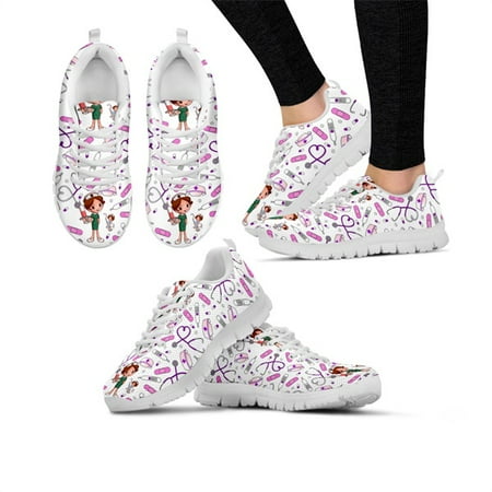 Funny Cartoon Nurse Girl Pattern Woman Flats Shoes Spring/Autumn Mesh Lace Up Sneaker Nursing Female Casual Footwear
Funny Cartoon Nurse Girl Pattern Woman Flats Shoes Spring/Autumn Mesh Lace Up Sneaker Nursing Female Casual Footwear
