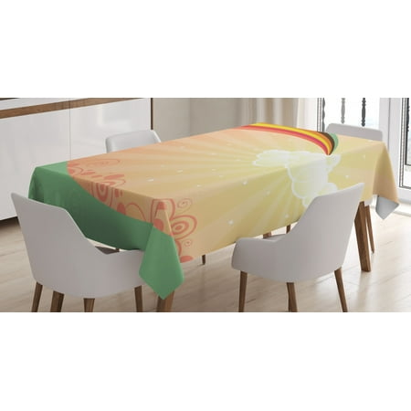 Vintage Rainbow Tablecloth Rainbow Coming Out of a Cloud Magical Fantastic Sky with Stars Retro Style Rectangular Table Cover for Dining Room Kitchen 60 X 90 Inches Multicolor by Ambesonne
Vintage Rainbow Tablecloth Rainbow Coming Out of a Cloud Magical Fantastic Sky with Stars Retro Style Rectangular Table Cover for Dining Room Kitchen 60 X 90 Inches Multicolor by Ambesonne