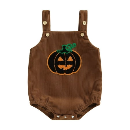 ESASSALY Baby Halloween Romper Sleeveless Pumpkin/Bat/Ghost Embroidery Overalls
ESASSALY Baby Halloween Romper Sleeveless Pumpkin/Bat/Ghost Embroidery Overalls