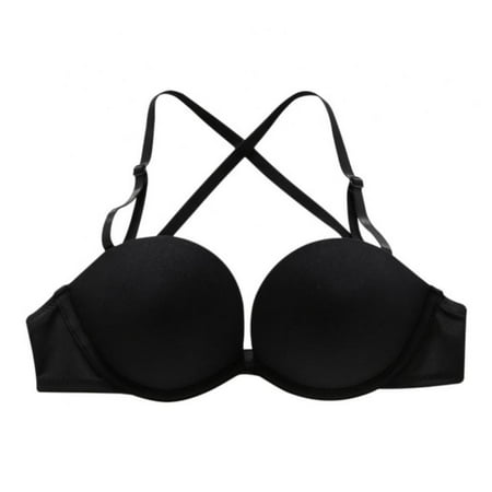 Women s Push Up Bra Underwire Lightly Lined Classic Plunge T-Shirt Bras