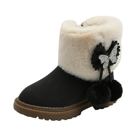 Zlekejiko Fashion Autumn And Winter Girls Snow Boots Thick Bottom Non Slip Warm Solid Color Rhinestone Bow Zipper
Zlekejiko Fashion Autumn And Winter Girls Snow Boots Thick Bottom Non Slip Warm Solid Color Rhinestone Bow Zipper