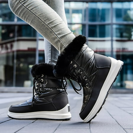 Akiihool Snow Boots for Women Wide Women s Work Boots Winter Hiking Boots Comfortable Slip On Outdoor Boots Warm Ankle Booties Anti Slip Winter Shoes (Black 9) 
Akiihool Snow Boots for Women Wide Women s Work Boots Winter Hiking Boots Comfortable Slip On Outdoor Boots Warm Ankle Booties Anti Slip Winter Shoes (Black 9)