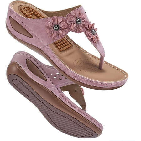 Womens Wedge Flip Flops Sandals with Arch Support Summer Comfortable Platform Bohemia Flat Shoes Hook Loop Adjustable Casual Thong Sandal
Womens Wedge Flip Flops Sandals with Arch Support Summer Comfortable Platform Bohemia Flat Shoes Hook Loop Adjustable Casual Thong Sandal