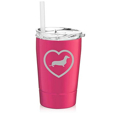12 oz Tumbler Double Wall Stainless Steel Vacuum Insulated Coffee Travel Mug With Straw Dachshund Heart (Hot Pink)
12 oz Tumbler Double Wall Stainless Steel Vacuum Insulated Coffee Travel Mug With Straw Dachshund Heart (Hot Pink)