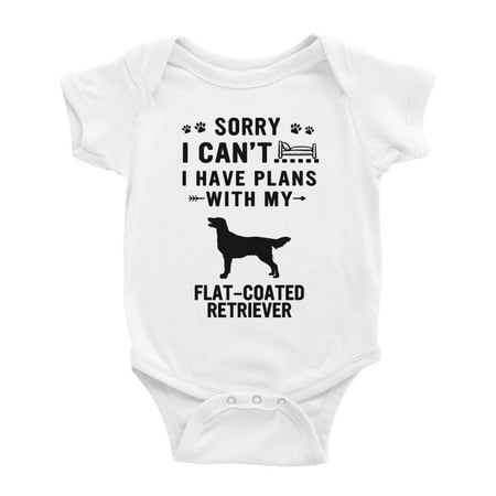 Sorry I Can t I Have Plans With My Flat-Coated Retriever Love Pet Dog Baby Romper Infant (White 18-24 Months)
Sorry I Can t I Have Plans With My Flat-Coated Retriever Love Pet Dog Baby Romper Infant (White 18-24 Months)