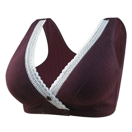 YWDJ Nursing Bras Women Adjustable Sports Front Closure Extra-Elastic Breathable Lace Trim Bra Purple XXXL
YWDJ Nursing Bras Women Adjustable Sports Front Closure Extra-Elastic Breathable Lace Trim Bra Purple XXXL