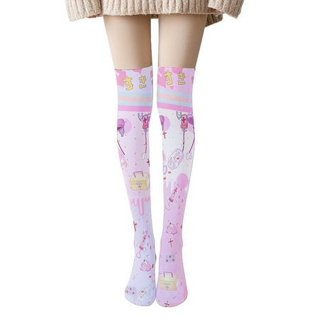 FAIOIN Anime Lolita Thigh High Stockings Kawaii for Vampire Nurse 3D Print Over Knee So
FAIOIN Anime Lolita Thigh High Stockings Kawaii for Vampire Nurse 3D Print Over Knee So