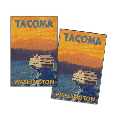 Tacoma Washington Ferry and Mountains (4x6 Birch Wood Postcards 2-Pack Stationary Rustic Home Wall Decor)
Tacoma Washington Ferry and Mountains (4x6 Birch Wood Postcards 2-Pack Stationary Rustic Home Wall Decor)