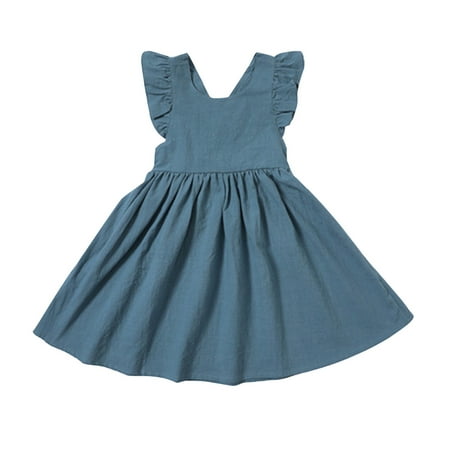 Rovga Fashion Dresses For Girls Kids Soild Cotton Linen Ruffle Halter Boeknot Sleeveless Princess Dresses
Rovga Fashion Dresses For Girls Kids Soild Cotton Linen Ruffle Halter Boeknot Sleeveless Princess Dresses