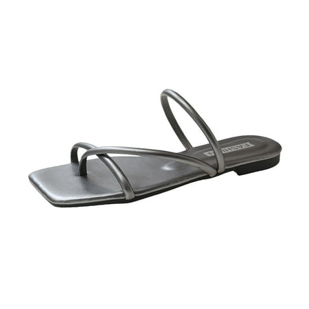 Kukoosong Flip Flops for Women Flat Bottom Mules Casual Clip Toe Slippers Comfortable Beach Sandals Flat Sandals for Women Gray 38
Kukoosong Flip Flops for Women Flat Bottom Mules Casual Clip Toe Slippers Comfortable Beach Sandals Flat Sandals for Women Gray 38