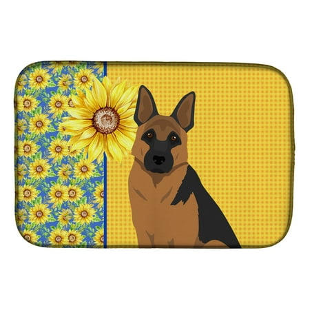 Summer Sunflowers Black and Tan German Shepherd Dish Drying Mat 14 in x 21 in
Summer Sunflowers Black and Tan German Shepherd Dish Drying Mat 14 in x 21 in