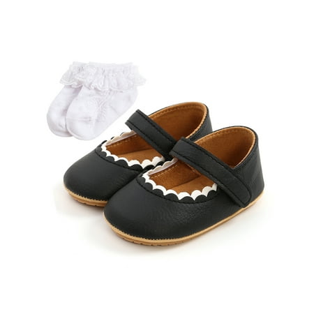 Gomelly Infant Flats Comfort Mary Jane Bowknot Crib Shoes Fashion Princess Dress Shoe Toddler Baby Girls Black with Socks 6C
Gomelly Infant Flats Comfort Mary Jane Bowknot Crib Shoes Fashion Princess Dress Shoe Toddler Baby Girls Black with Socks 6C