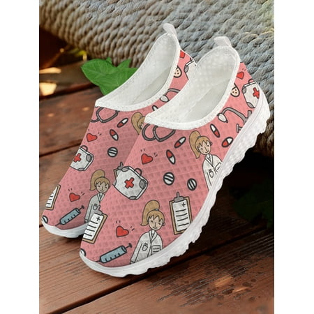 Pink Cartoon Medical Nurse Print Women s Shoes Comfortable Summer Mesh Shoes Soft Sole Slip On Shoes Zapatos
Pink Cartoon Medical Nurse Print Women s Shoes Comfortable Summer Mesh Shoes Soft Sole Slip On Shoes Zapatos