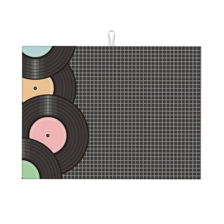 Dish Drying Mats for Kitchen Counter - Vinyl Records 18x24in Dish Drying Pad Coffee Mat with Hanging Loop Super Absorbent Kitchen Counter Mat Coffee Bar Accessories
Dish Drying Mats for Kitchen Counter - Vinyl Records 18x24in Dish Drying Pad Coffee Mat with Hanging Loop Super Absorbent Kitchen Counter Mat Coffee Bar Accessories