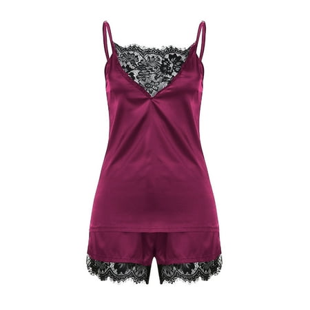 Yejaeka Women Satin Lace Patchwork Ladies Top+High Waist Shorts Babydoll Lingerie Pajamas
Yejaeka Women Satin Lace Patchwork Ladies Top+High Waist Shorts Babydoll Lingerie Pajamas