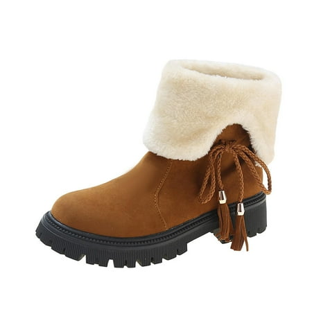Winter Snow Boots For Women Chelsea Platform Ankle Boots Low-Heel Fleece Lined Comfortable Outdoor Non-Slip Classic Winter Wide Calf Boots
Winter Snow Boots For Women Chelsea Platform Ankle Boots Low-Heel Fleece Lined Comfortable Outdoor Non-Slip Classic Winter Wide Calf Boots