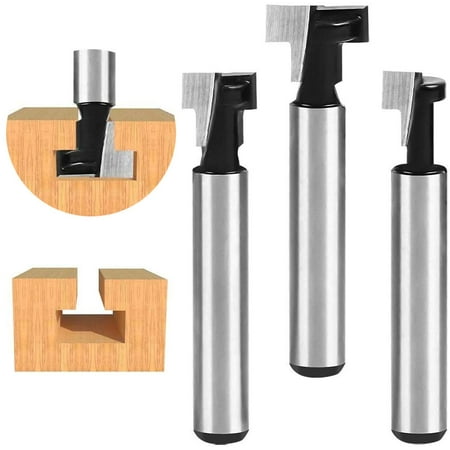 6mm T-Slot Cutter T-Slot Router Shape Router Bits 3Pcs (8/9.52/12.7mm) Cutter Shank with Blade Woodworking Cutters for Power Tools Woodworking Tool
6mm T-Slot Cutter T-Slot Router Shape Router Bits 3Pcs (8/9.52/12.7mm) Cutter Shank with Blade Woodworking Cutters for Power Tools Woodworking Tool