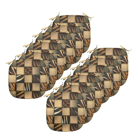 Safari Chair Seating Cushion Set of 12 Jeans Denim Patchwork in Safari Style Wilderness Design Art Print Seat Pads for Office with Anti-slip Backing 16 x16 Brown and Black by Ambesonne
Safari Chair Seating Cushion Set of 12 Jeans Denim Patchwork in Safari Style Wilderness Design Art Print Seat Pads for Office with Anti-slip Backing 16 x16 Brown and Black by Ambesonne