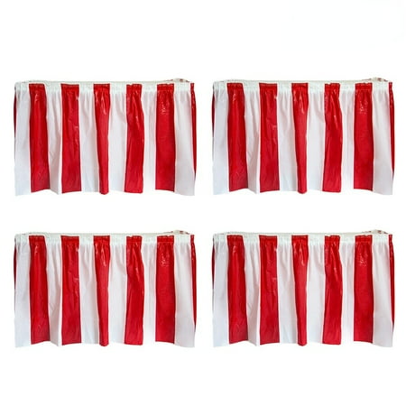 Pack of 4 Red and White Striped Table Skirt Carnival Circus theme party decoration Disposable Table skirt
Pack of 4 Red and White Striped Table Skirt Carnival Circus theme party decoration Disposable Table skirt