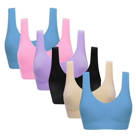 Valcatch Women Comfort Sleep Bras Full Coverage Sports Bras 6Pack
Valcatch Women Comfort Sleep Bras Full Coverage Sports Bras 6Pack