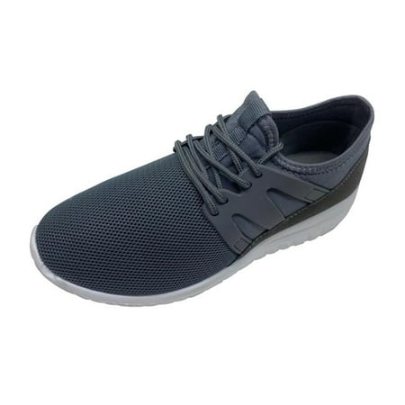 Youth Lace Up Sneakers Light Grey - Size 10-4 - Case of 72 - Pack of 72