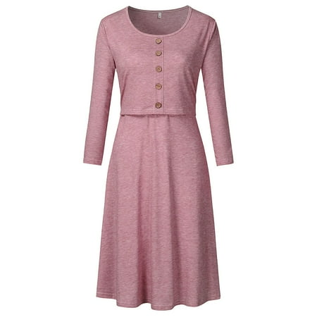 TAIAOJING Women s Long Sleeves Maternity Dress Nursing Breastfeeding Dresses Casual Long Sleeve Button Nursing Dress For Breastfeeding
TAIAOJING Women s Long Sleeves Maternity Dress Nursing Breastfeeding Dresses Casual Long Sleeve Button Nursing Dress For Breastfeeding
