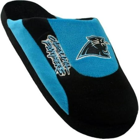 Happy Feet Mens and Womens Carolina Panthers - Low Pro Slippers - Large