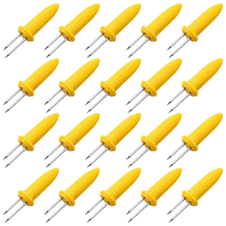 20 Pieces Corn Holders Stainless Steel Corn Holders Corn on The Cob Skewers BBQ Skewers for Home Cooking and BBQ Yellow
20 Pieces Corn Holders Stainless Steel Corn Holders Corn on The Cob Skewers BBQ Skewers for Home Cooking and BBQ Yellow