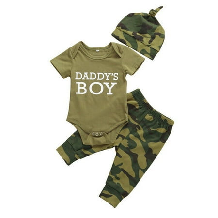 Summer Toddler Infant Kids Baby Boy Girl Romper Tops Camo Print Pants Headband Hat Outfits 3Pcs Set
Summer Toddler Infant Kids Baby Boy Girl Romper Tops Camo Print Pants Headband Hat Outfits 3Pcs Set