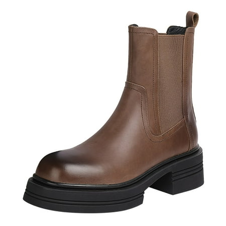 Qufokar Wide Calf Riding Boots for Women Size 7 Wide Womens Winter Boots Slip On Women Slip On Retro Fashion Thick Sole Round Toe Leather Boot
Qufokar Wide Calf Riding Boots for Women Size 7 Wide Womens Winter Boots Slip On Women Slip On Retro Fashion Thick Sole Round Toe Leather Boot