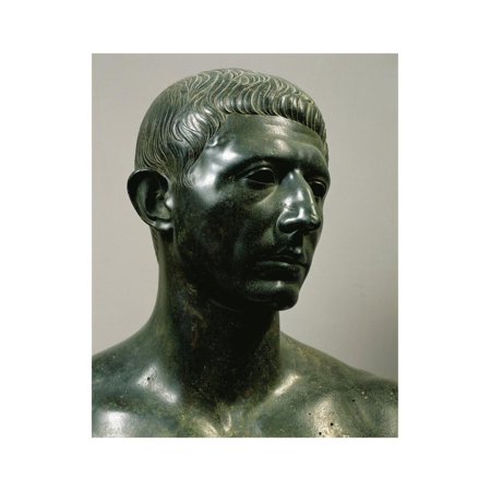 Bronze Bust of Cato the Younger, 60 A.D., House of Venus. Detail, from Volubilis Print Wall Art