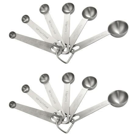 12X Measuring Spoons Stainless Steel Measuring Spoons Cups Set Small Tablespoon with Metric and US Measurements
12X Measuring Spoons Stainless Steel Measuring Spoons Cups Set Small Tablespoon with Metric and US Measurements