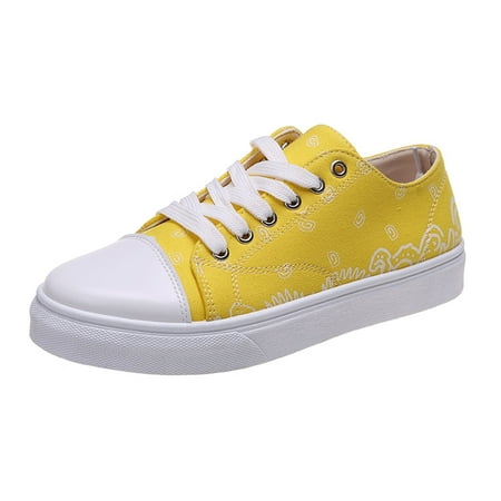 casual shoes for Women Ladies Fashion Cashew Flower Print Multicolor Flat Casual Lace Up Canvas Shoes cloth Dress Sandals for Women Yellow
casual shoes for Women Ladies Fashion Cashew Flower Print Multicolor Flat Casual Lace Up Canvas Shoes cloth Dress Sandals for Women Yellow