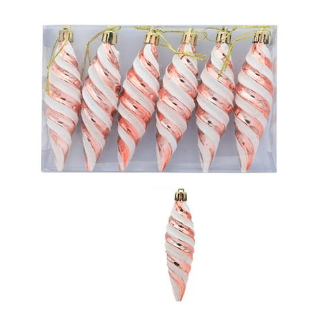 CUH 6Pcs Plastic Spiral Ball Tree Pendants Convenient Festival Supplies Xmas Decorations Lightweight Hangings Party Christmas Decor Rose Gold
CUH 6Pcs Plastic Spiral Ball Tree Pendants Convenient Festival Supplies Xmas Decorations Lightweight Hangings Party Christmas Decor Rose Gold