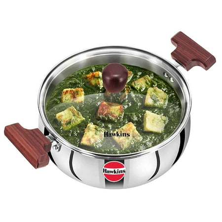 Triply Stainless Steel Handi With Glass Lid 3 Liters - Cook N Serve Handi | Induction Sauce Pan Biryani Handi Saucepan Silver (SSH30G)
Triply Stainless Steel Handi With Glass Lid 3 Liters - Cook N Serve Handi | Induction Sauce Pan Biryani Handi Saucepan Silver (SSH30G)