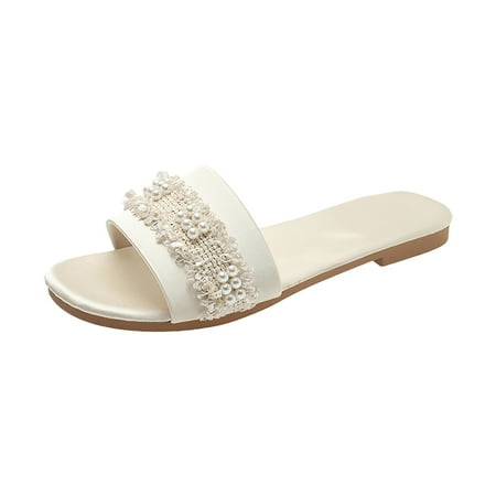 Womens Shoes Beach Slip On Pearl Casual Open Toe Non Slip Flat Breathable Slippers Shoes
Womens Shoes Beach Slip On Pearl Casual Open Toe Non Slip Flat Breathable Slippers Shoes