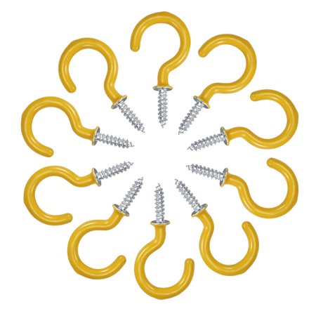 Ceiling Hooks Vinyl Coated Screw in Wall Hooks for Plant Kitchen Cup Hooks 1 inch Yellow 50Pcs
Ceiling Hooks Vinyl Coated Screw in Wall Hooks for Plant Kitchen Cup Hooks 1 inch Yellow 50Pcs