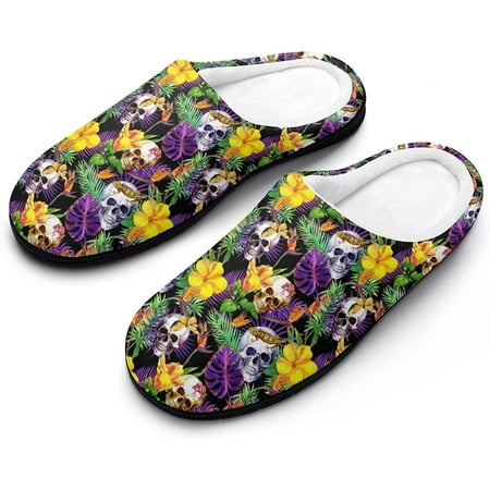 Skulls and Tropical Leaves Men s House Slippers Nonslip Soft Cotton Shoes Slip On Slippers for Indoor Outdoor
Skulls and Tropical Leaves Men s House Slippers Nonslip Soft Cotton Shoes Slip On Slippers for Indoor Outdoor