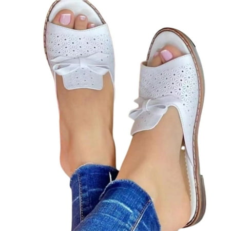 Women s PU Sandals with Bowknot Decor Flat Heel Summer Slide Shoes for Beach 37 Pink
Women s PU Sandals with Bowknot Decor Flat Heel Summer Slide Shoes for Beach 37 Pink
