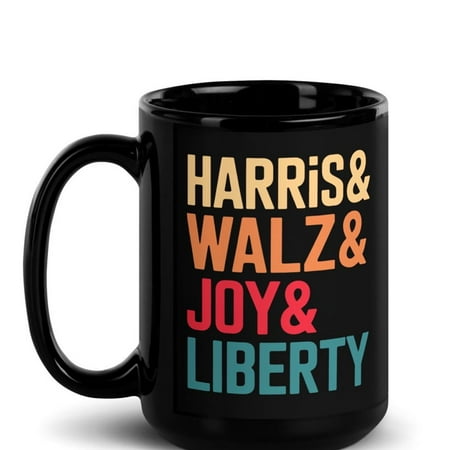 Harris Walz Waltz 2024 Supporter Black Glossy Mug Harris Walz Joy Liberty (15 oz)
Harris Walz Waltz 2024 Supporter Black Glossy Mug Harris Walz Joy Liberty (15 oz)